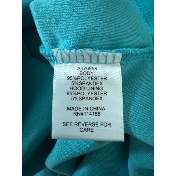 Juicy Couture Blue Crush Large Velour Hoodie 95% Polyester 5% Spandex NWT - Picture 12 of 15